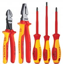Knipex Tools 9K 98 98 21 US - 5 Pc Pliers and Screwdriver Tool Set-1000V Insulated