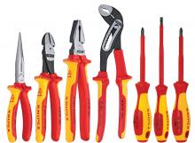Knipex Tools 9K 98 98 25 US - 7 Pc Pliers and Screwdriver Tool Set-1000V Insulated in Tool Roll