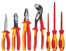 Knipex Tools 9K 98 98 27 US - 7 Pc Pliers and Screwdriver Tool Set-1000V Insulated in Tool Roll