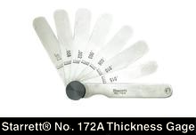 Starrett 172A - THICKNESS GAGE, .0015 - .015", 9 LEAVES