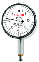 Starrett 80-144J - MINI DIAL INDICATOR, 0 -.100", .001" GRAD
