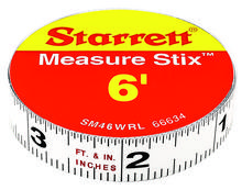 Starrett SM46WRL - MEASURE STIX  1/2 X 6', RIGHT TO LEFT