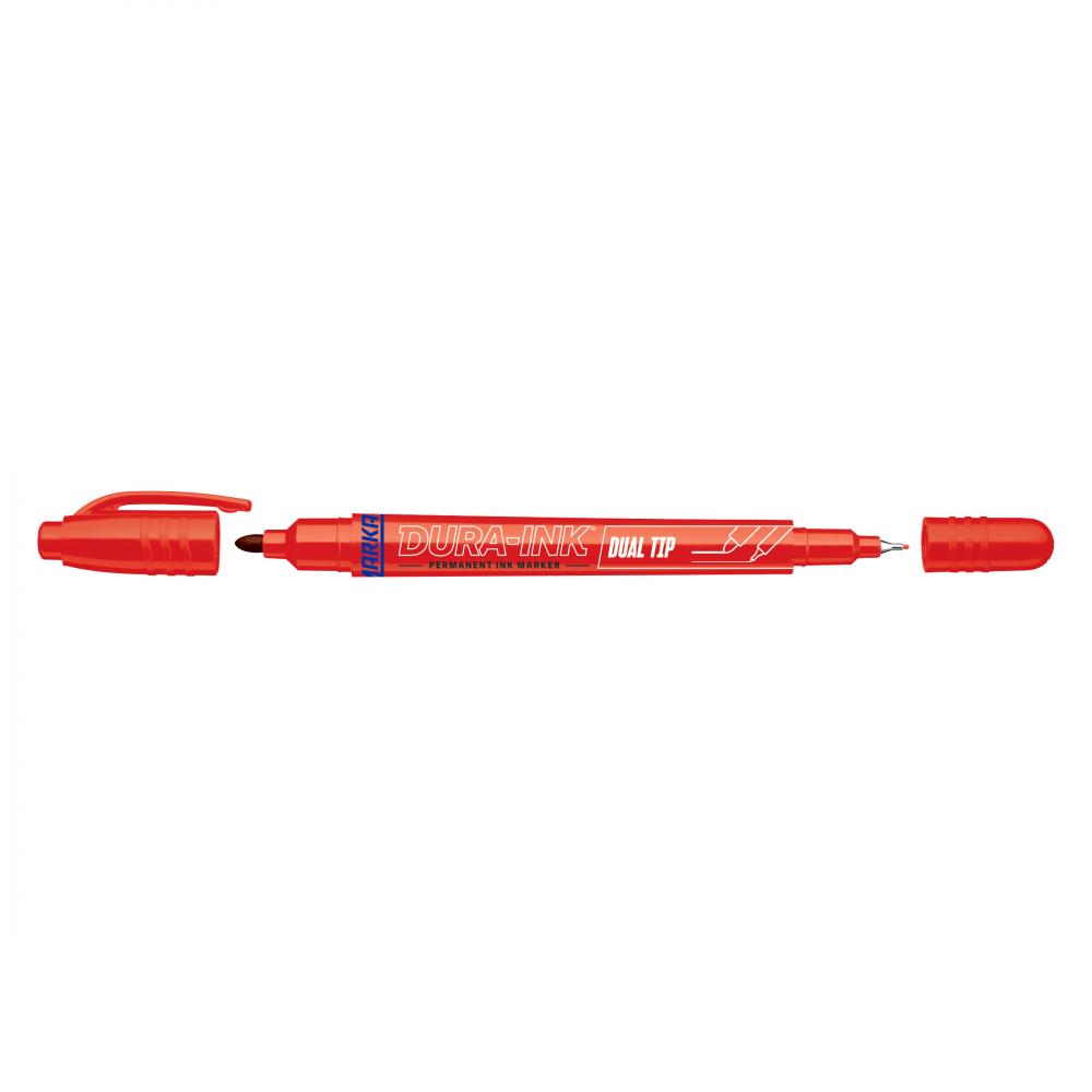 DURA-INK® Dual Tip Permanent Ink Marker, Red