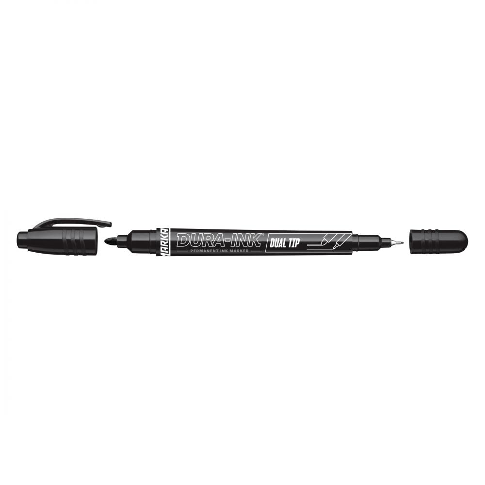 DURA-INK® Dual Tip Permanent Ink Marker, Black