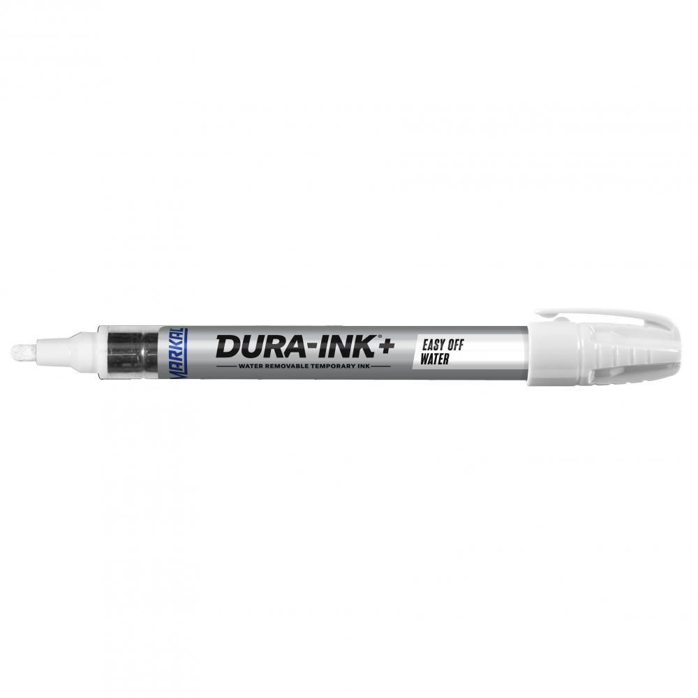 DURA-INK®+ Easy Off Water Removable Ink Marker, White