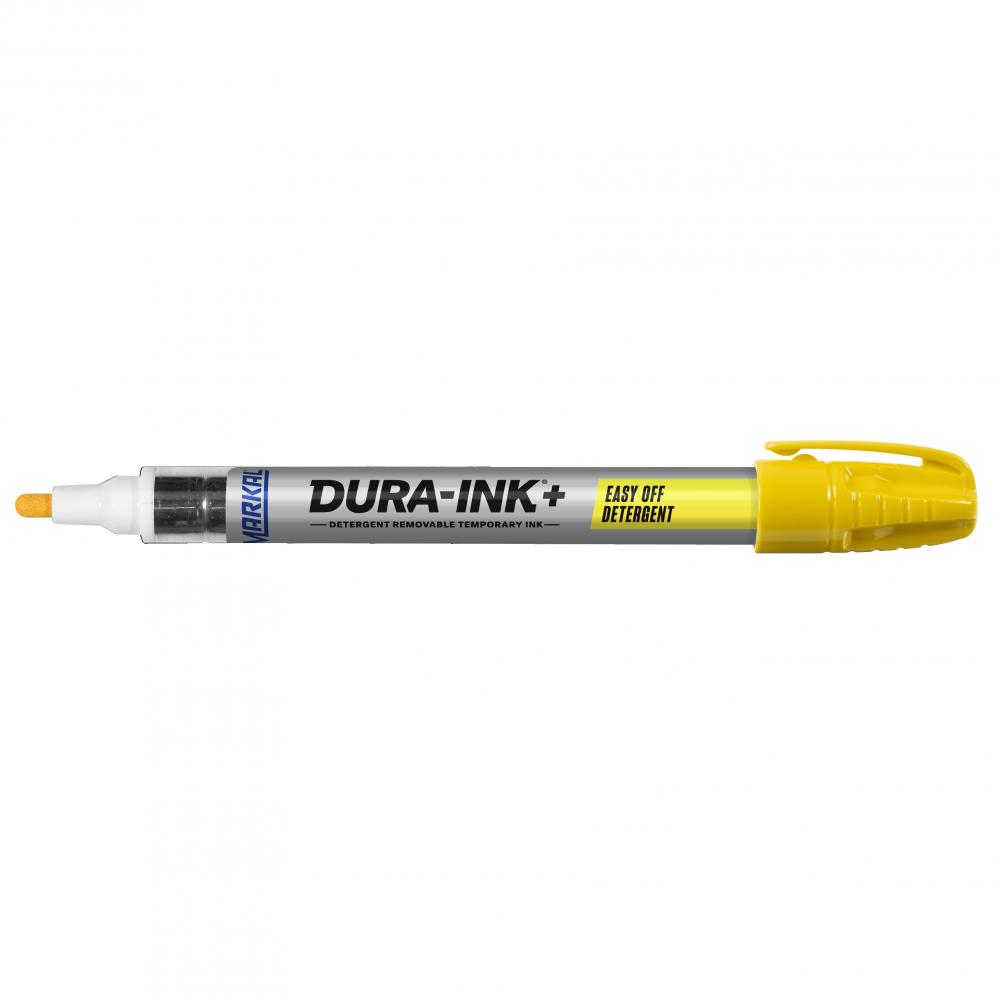 DURA-INK®+ Easy Off Detergent Removable Ink Marker, Yellow