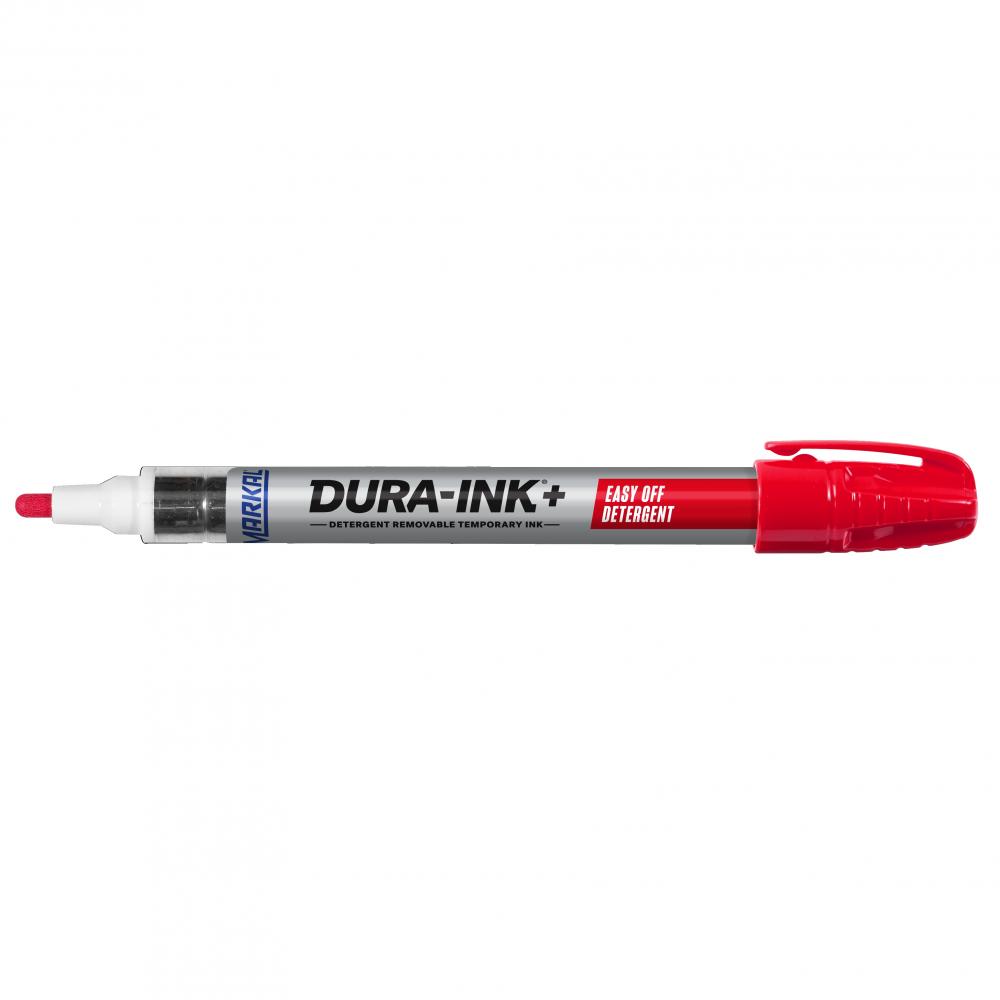 DURA-INK®+ Easy Off Detergent Removable Ink Marker, Red