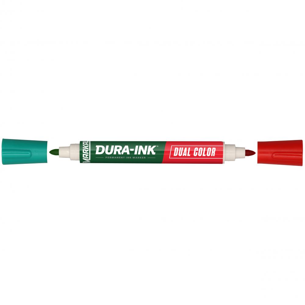 DURA-INK® Dual Color Permanent Ink Marker, Red & Green