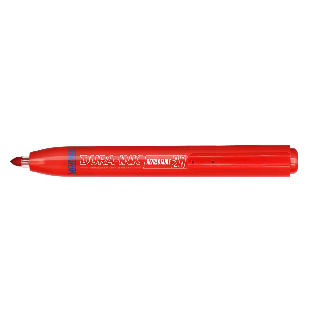 DURA-INK® Retractable Ink Marker, Red