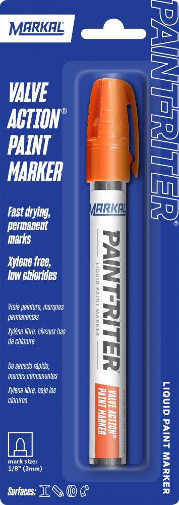 Paint-Riter® Valve Action Liquid Paint Marker - Carded, Orange