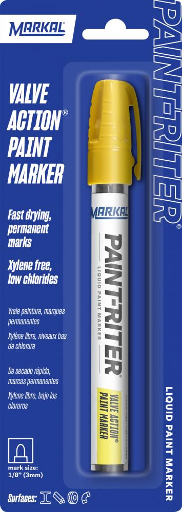 Paint-Riter® Valve Action Liquid Paint Marker - Carded, Yellow