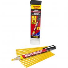 LA-CO 096131 - Trades-Marker® All Purpose Mechanical Grease Pencil Starter Pack, Yellow