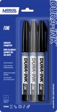 LA-CO 096098 - DURA-INK® Fine Permanent Ink Marker - Carded (3 pack), Black