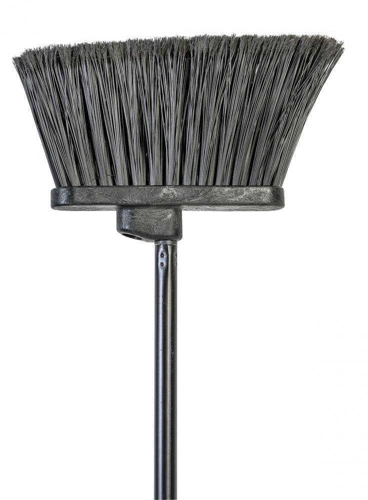 9&#34; Large Angle broom w/Stiff Black fibers-DuoAngle Thread 6&#34; black fill with 48&#34;