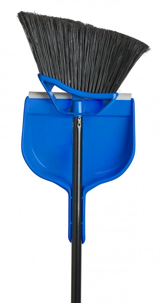 10&#34; Mars Angle BroomBlue/Black & 48&#34; Handle w/9&#34; Clip On Dust pan