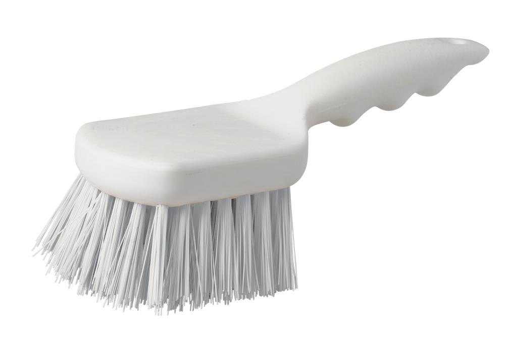 Short Handle Pot Brush - White Fibre