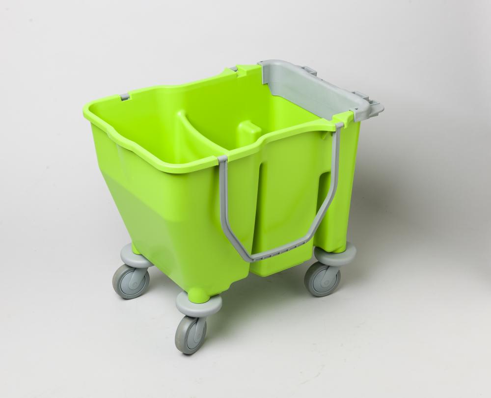 Double Bucket Only W/Wheels /Including  Wringer Support Green