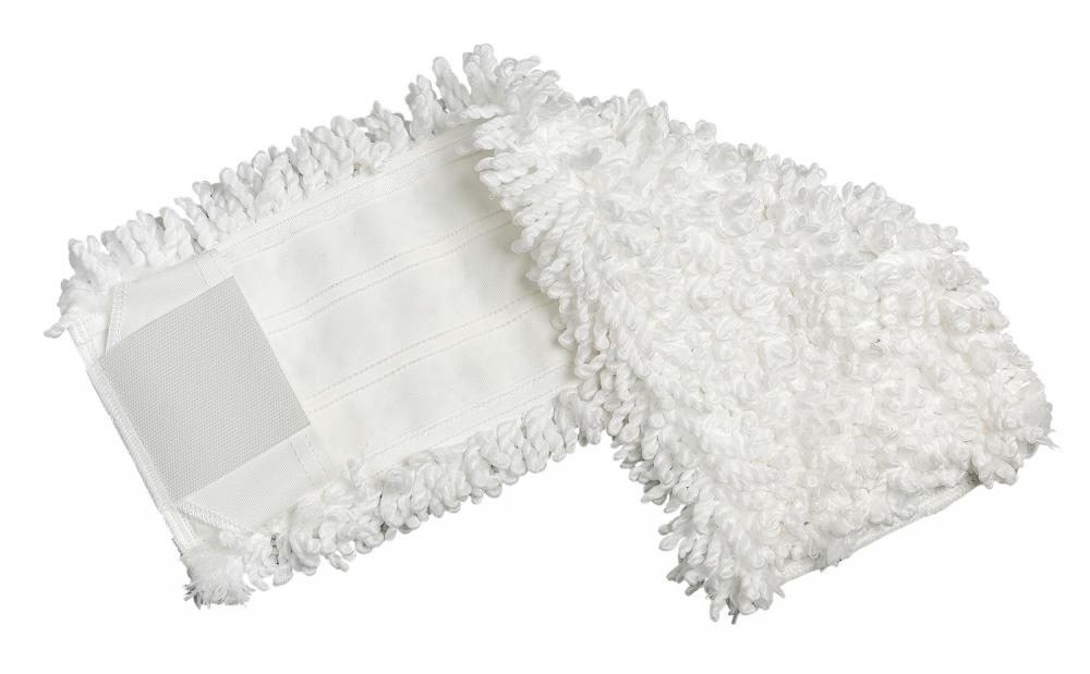 Flat Mop Looped MicroLoop fiber refill 40cm/16&#34; White w/Tabs N/Pockets