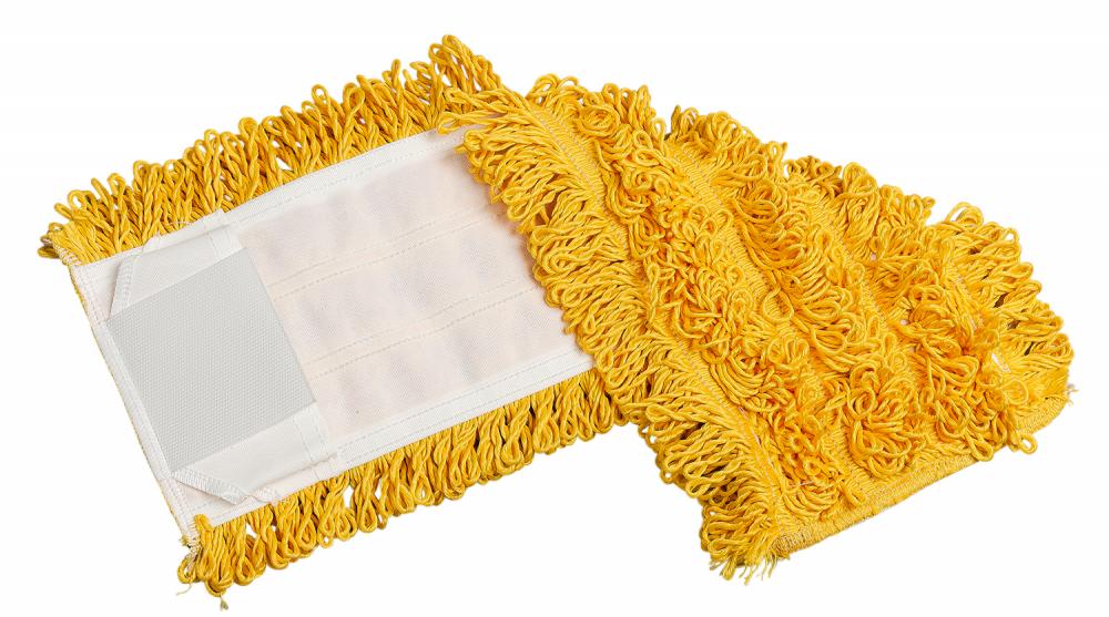 Flat Mop Looped MicroLoop fiber refill 40cm/16&#34; Yellow w/Tabs