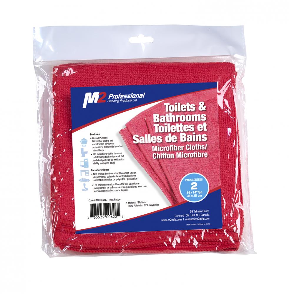 MicroCloth-Toilets/Bathrooms(red)35x35cm/14&#34;x14&#34;