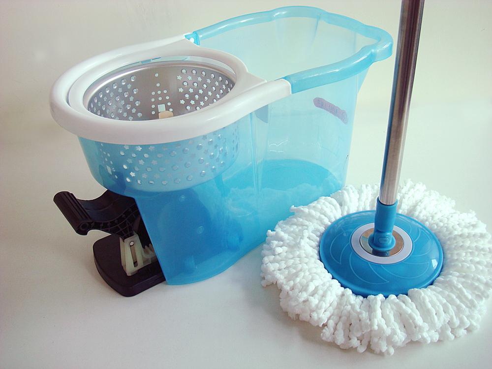 360° EasySpin Mop W Foot Pedal-Clear blue Combo