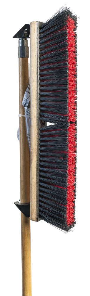 SideClipped Medium Black/Red w/FlexBrace & 48&#34; Wood Metal Tip/ Hndle–14&#34;