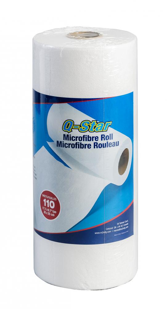 Q-Star Microfiber Roll-White-35x25 cm/13.7x 9.7 in 110ea /roll