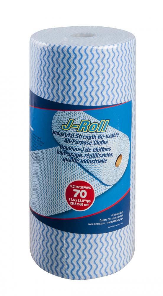 J-Roll Industrial Strength Re-usableAll-Purpose Cloths 11.5 x 23.5&#34;/29.5 x 60