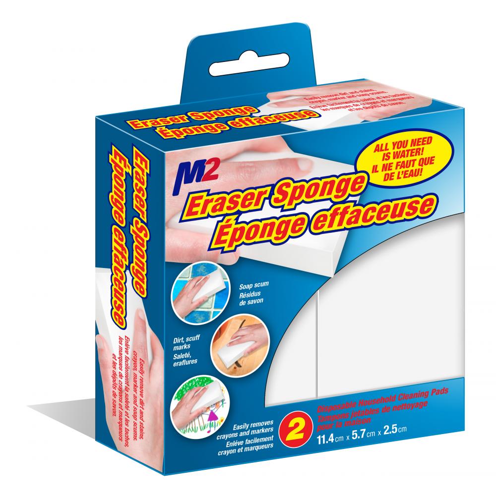 Eraser Sponges–4.5”x 2.25”x 1”- Retail pack 2ea/master case 60x2=120