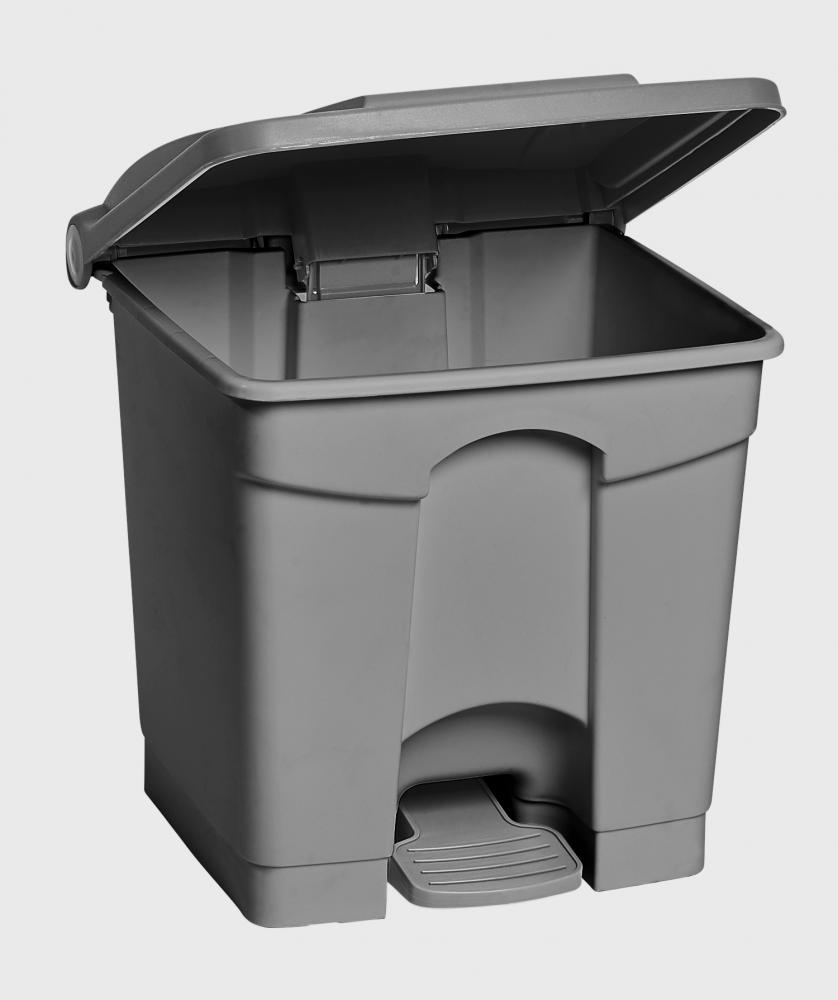 30L /8 Gal Step On Garbage can-Plastic-Grey