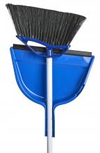 M2 BA-9700-D - 12" Mars Angle Broom Blue/Black & 48" Handle w/ 13"Clip On Dust pan