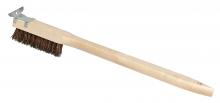M2 BBQ-W2200 - Large Handle BBQ Brush w Scraper 20"-Wood Block Bassine Fiber