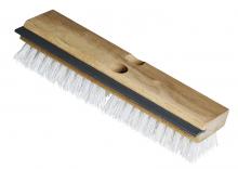 M2 BD-226PL - 11" Utility Deck Scrub Brush W Squeegee White Poly Fibre