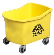 M2 BW-S32102-YE-PR - 32 Qt Grizzly Prison Bucket only yellow w/3" casters No bail handle