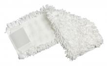 M2 EFM-FM5100-WH - Flat Mop Looped MicroLoop fiber refill 40cm/16" White w/Tabs N/Pockets