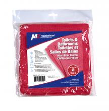 M2 MC-522-RD - MicroCloth-Toilets/Bathrooms(red)40x40cm/16"x16" 2/bag