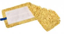 M2 MFP-V4212-YE - M-Tech Velcro Flat Microfiber Mop Pad 30cm/12" Yellow-Wet