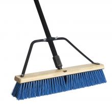 M2 PB-650-BB24-54 - Lion broom assembled with 24" Stiff Blue Black Bristles/w/351 brace 54" HD handl