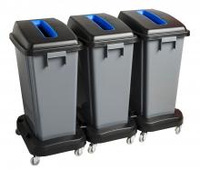 M2 TR6031-GY - T-Rex Waste Bin combo GREY                                  1 Paper Lid Blue