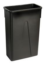 M2 WM-PR2323-BK - Rectangular Slim Garbage Container 23 Gal Black