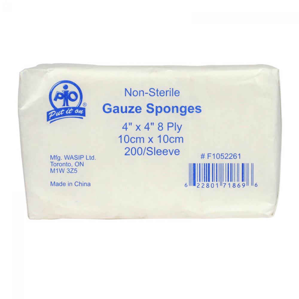 Gauze Sponges, 10 x 10cm, 200/Bag