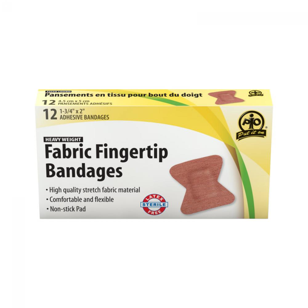Fabric Fingertip Bandage, 5 x 4.5cm, 12/Box