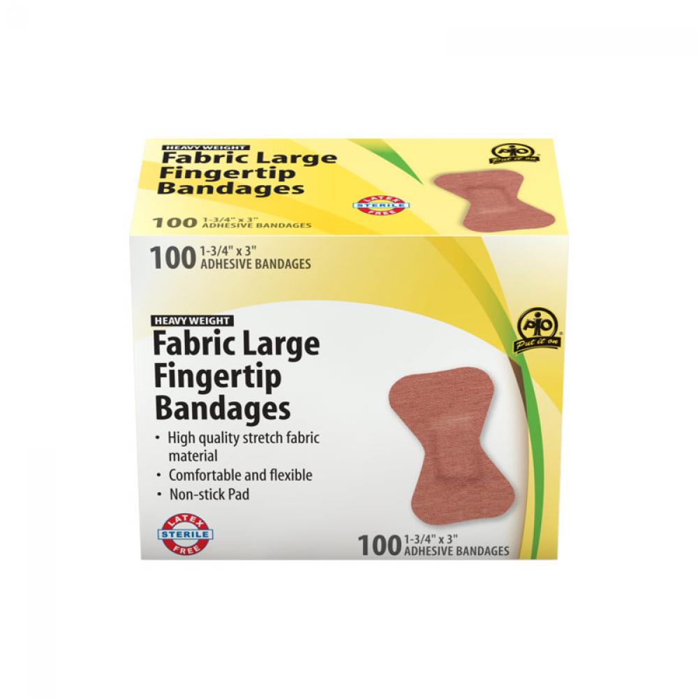 Fabric Fingertip Bandage, Large, 7.5 x 4.5cm, 100/Box