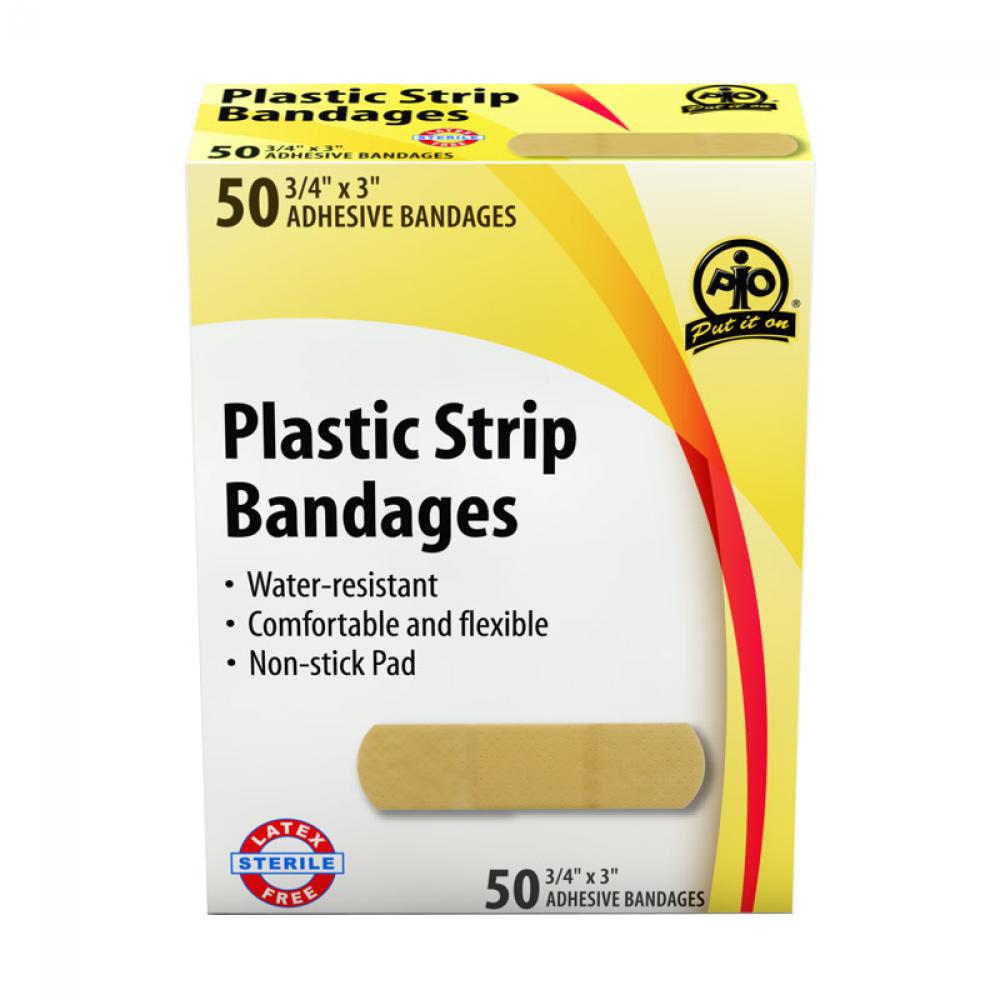 Plastic Strip Bandage, 7.5 x 2cm, 50/Bag
