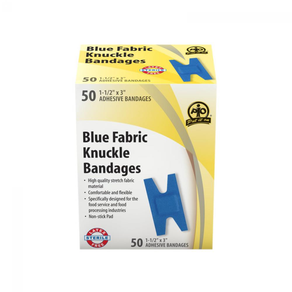 Blue Fabric Knuckle Bandage, 7.5 x 3.75cm, 50/Box