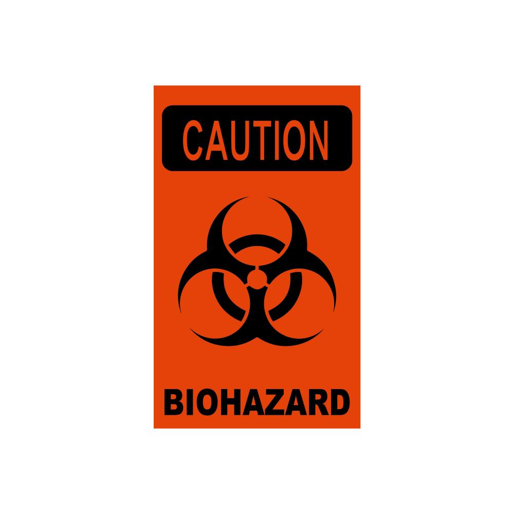 Bio-Hazard Label, 7.5 x 12.5cm