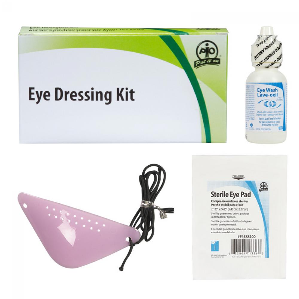 Eye Dressing Kit: Eyepad/Eyeshield/Eyewash Solution