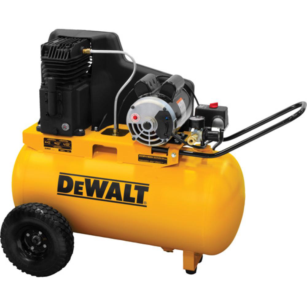 DEWALT 1.9 RHP 20 Gallon Horizontal In-Line Cast Iron Pump Compressor