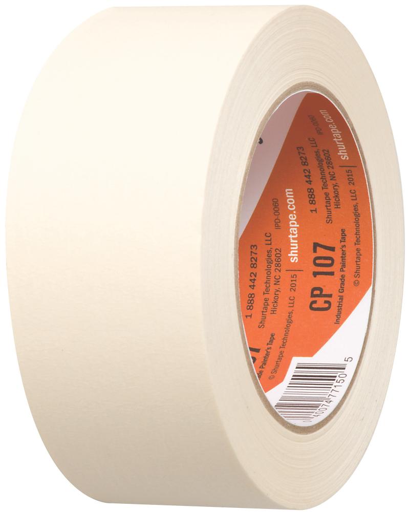 CP 107 Industrial Grade Masking Tape - Natural - 4.8 mil - 48mm x 55m - 1 Case (