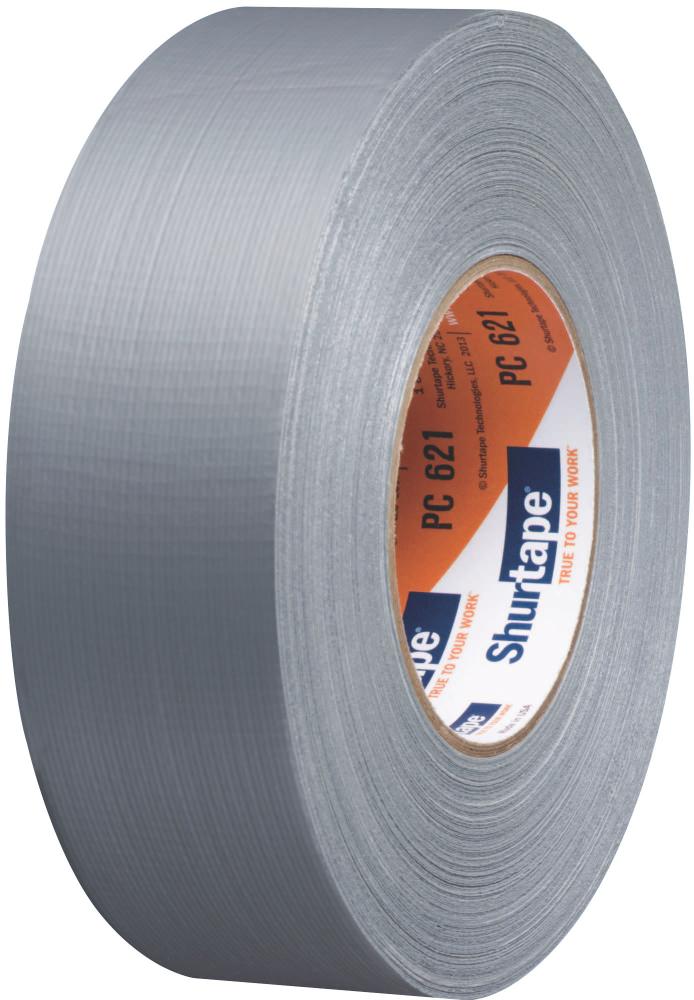 PC 621 Heavy Duty Cloth Duct Tape - Silver - 11 mil - 48mm x 55m - 1 Case (24 Ro
